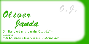 oliver janda business card